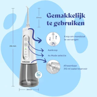 BluMerce Waterflosser met 4 Opzetstukken