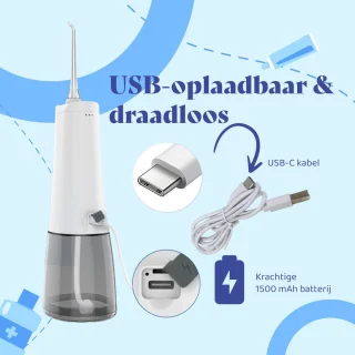 BluMerce Waterflosser met 4 Opzetstukken