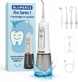 BluMerce Waterflosser met 4 Opzetstukken