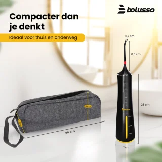Bolusso Waterflosser 7-opzetstukken reistas e-book nieuw model