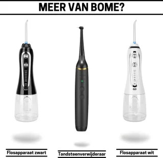BOME Waterflosser Draadloos Wit met 7 Opzetstukjes