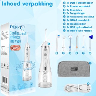 DEN-T PRO V500 Waterflosser 300ML Wit