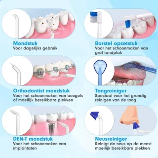 DEN-T PRO V500 Waterflosser 300ML Wit