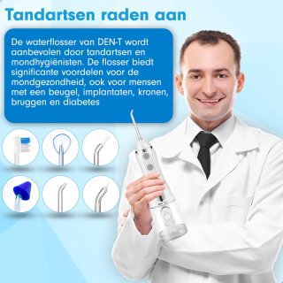 DEN-T PRO V500 Waterflosser 300ML Wit