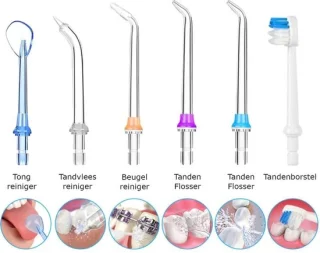 DEN-T Waterflosser V500 & HF-6 Opzetstukken 6-delig