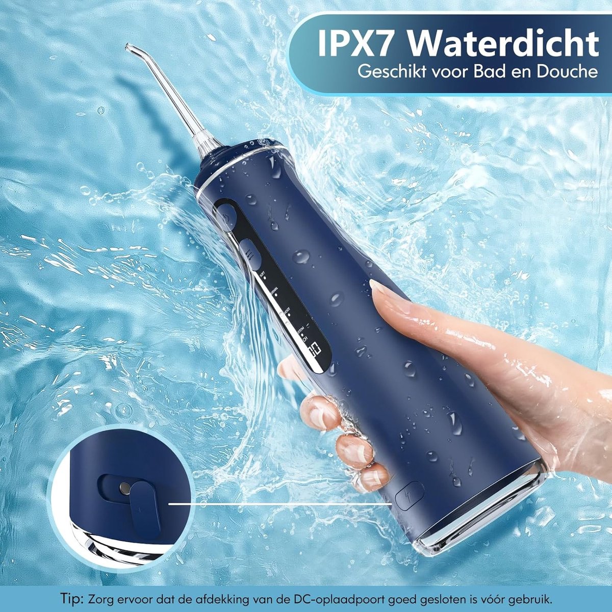 Wat vinden we goed aan de DHNS® Waterflosser Draadloos Blauw