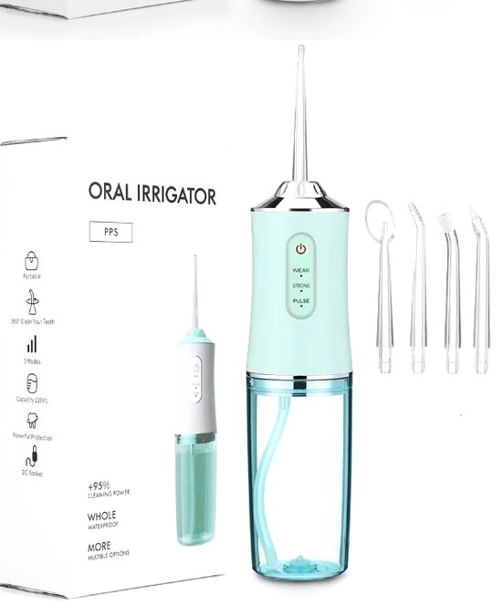 Draagbare Waterflosser Oplaadbaar 220Ml Groen review