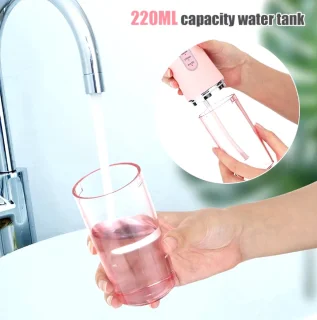 Draagbare Waterflosser Oplaadbaar Elektrisch Tandreinigingsapparaat 220Ml Zilver