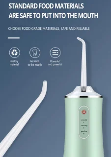 Draagbare Waterflosser Oplaadbaar Elektrisch Tandreinigingsapparaat 220Ml Zilver