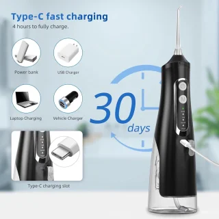Electric Dental Water Flosser Portable Rechargeable IPX7 Waterproof
