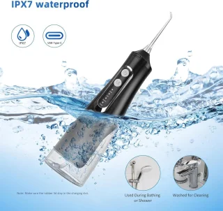 Electric Dental Water Flosser Portable Rechargeable IPX7 Waterproof