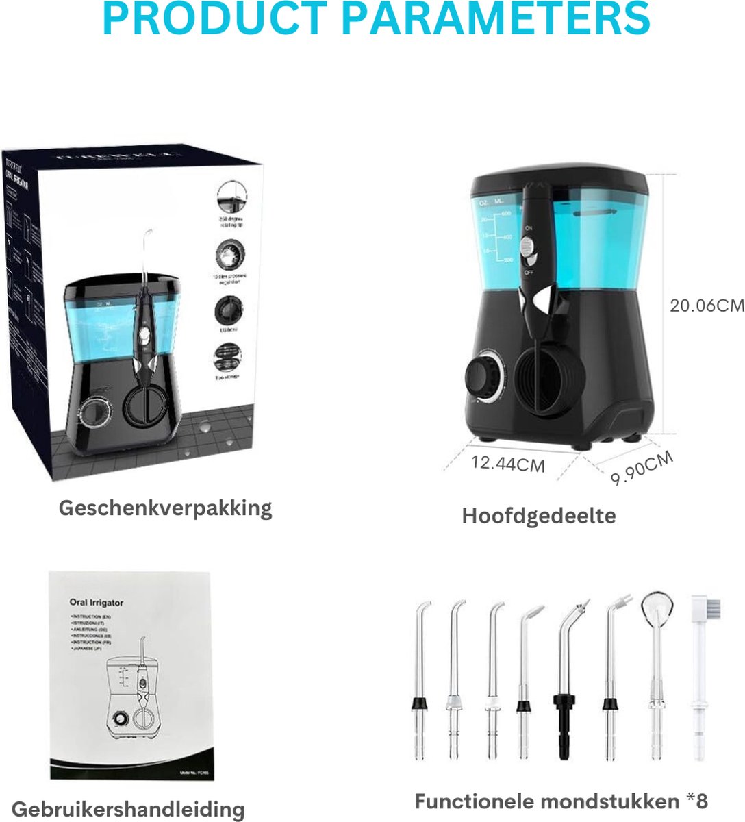 Wat vinden we goed aan de Elektrische Monddouche IPX7 Waterdicht Thuisgebruik
