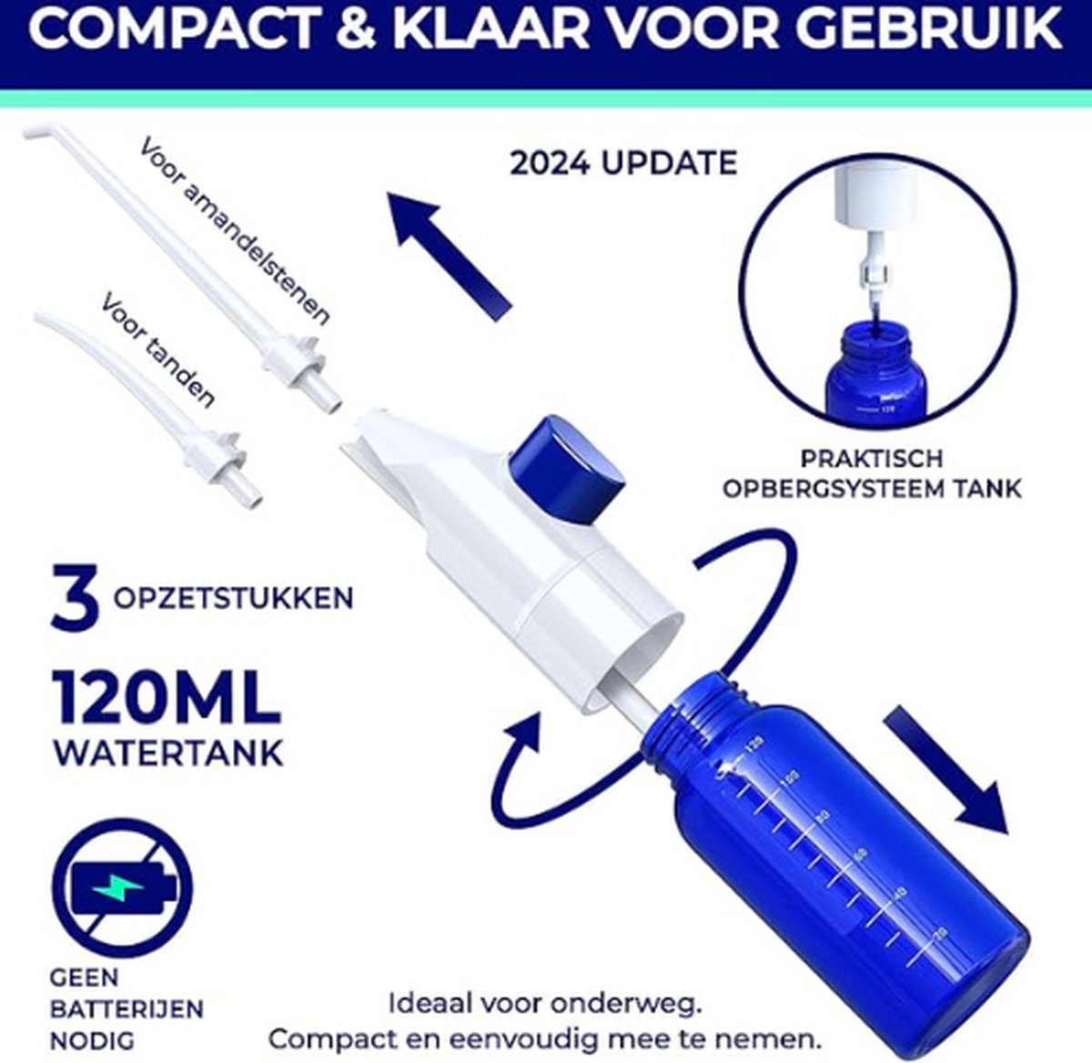 Wat vinden we goed aan de Equivera Draadloze Waterflosser Monddouche