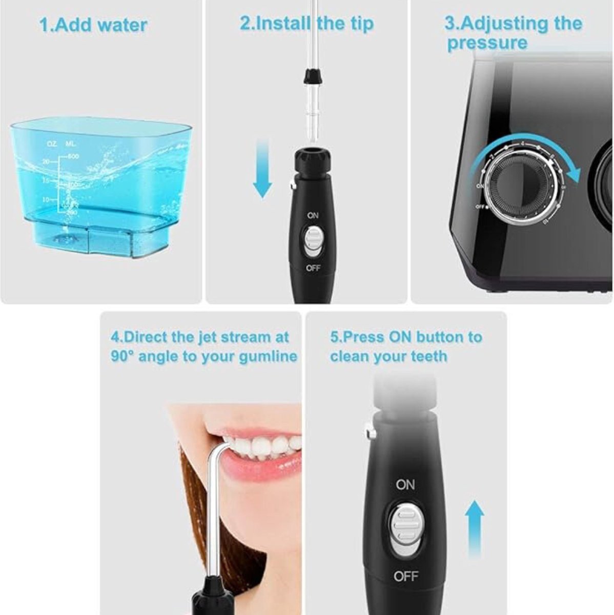 Wat vinden we goed aan de Equivera Waterflosser Draadloos Monddouche