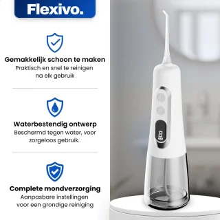 Flexivo Waterflosser Monddouche Draadloos Wit