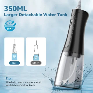 Flosapparaten Waterflosser Draadloos Zwart