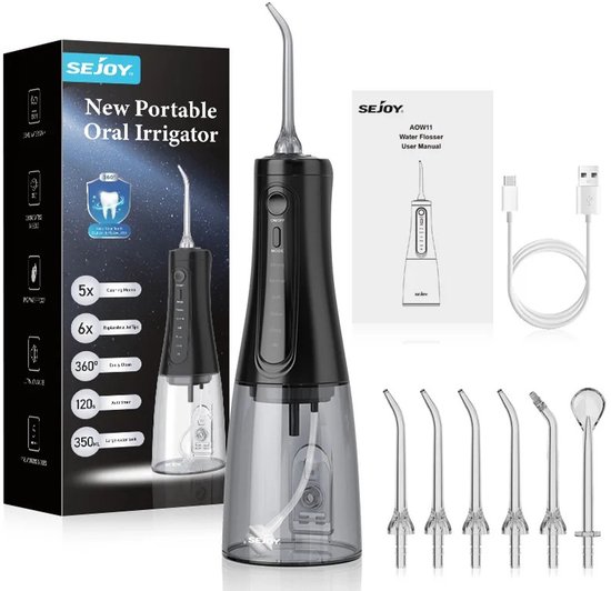 Krachtige, draagbare waterflosser voor grondige reiniging