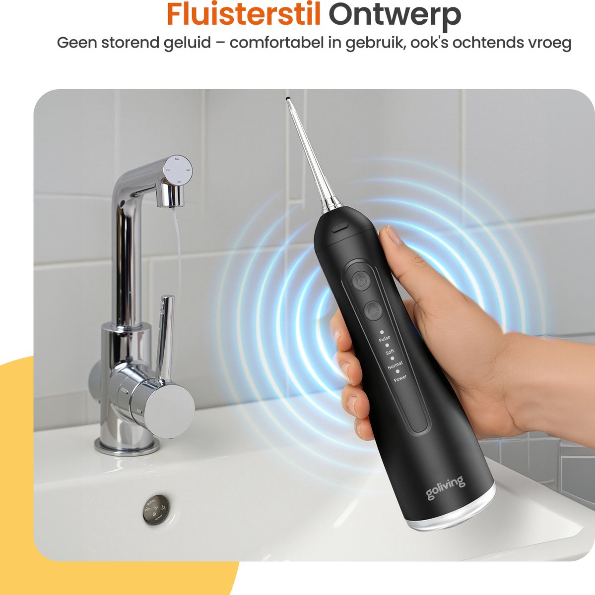 Wat vinden we goed aan de Goliving Waterflosser Elektrisch Flosapparaat Zwart