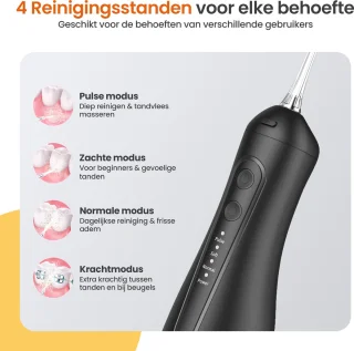 Goliving Waterflosser Elektrisch Flosapparaat Zwart
