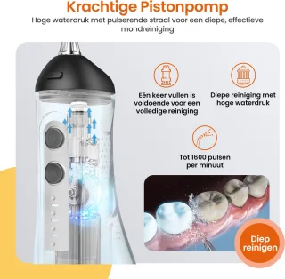 Goliving Waterflosser Elektrisch Flosapparaat Zwart