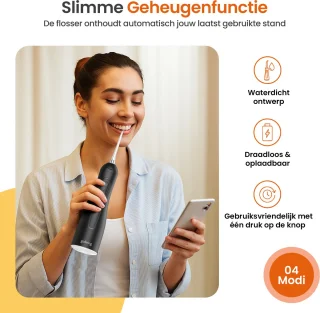 Goliving Waterflosser Elektrisch Flosapparaat Zwart