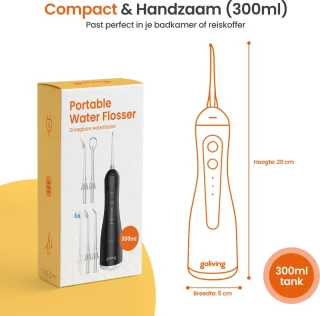 Goliving Waterflosser Elektrisch Flosapparaat Zwart