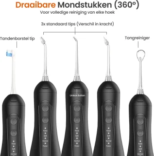 Goliving Waterflosser Elektrisch Flosapparaat Zwart