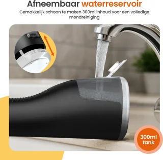 Goliving Waterflosser Elektrisch Flosapparaat Zwart