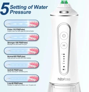 H2ofloss waterflosser draadloos wit