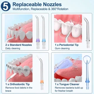 H2ofloss waterflosser draadloos wit