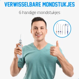 H2OFloss Waterflosser Vervangingsset Opzetstukjes HF-2 HF-6 HF-9 ISM-4201