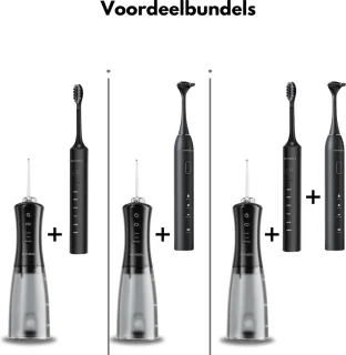 HAIDU Pro Flow Waterflosser & Elektrische Tandenborstel Zwart