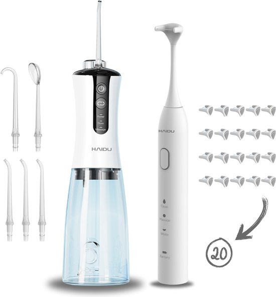 HAIDU Pro Flow Waterflosser & Tongschraper Wit review