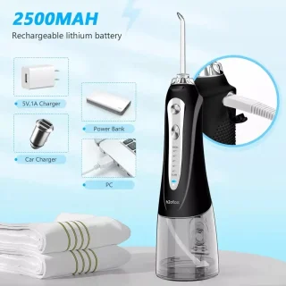 Igoods Waterflosser Draadloze Elektrische Tandenflosser Zwart