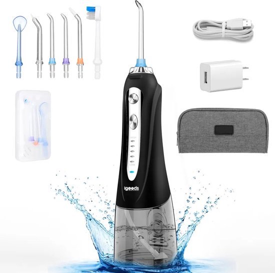 Igoods Waterflosser Draadloze Elektrische Tandenflosser Zwart review