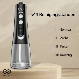 Infinity Goods Waterflosser Elektrisch Flosapparaat Zwart