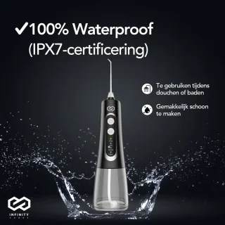 Infinity Goods Waterflosser Elektrisch Flosapparaat Zwart