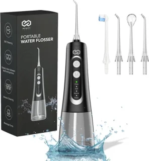 Infinity Goods Waterflosser Elektrisch Flosapparaat Zwart