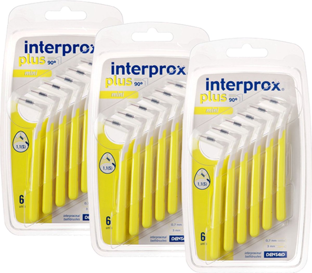 De Interprox Plus Mini 3.0 mm Geel 18 stuks in één oogopslag