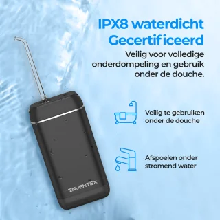 Inventex Waterflosser Elektrisch Reisformaat Zwart