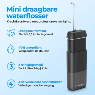 Inventex Waterflosser Elektrisch Reisformaat Zwart