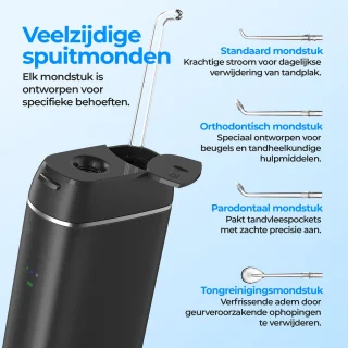 Inventex Waterflosser Elektrisch Reisformaat Zwart