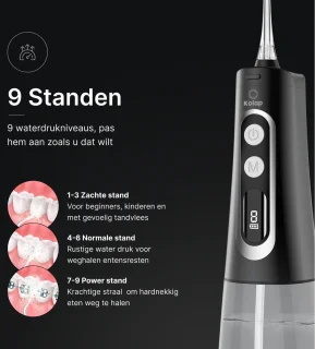 Kolap Waterflosser Midnight Edition draadloos flosapparaat