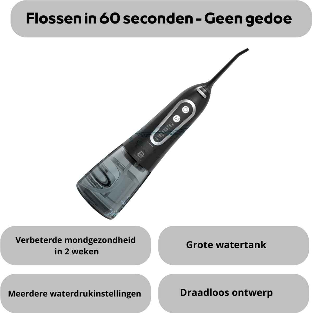 LifeStages Waterflosser Elektrische Mondspoeler 300ML 5 Mondstukken