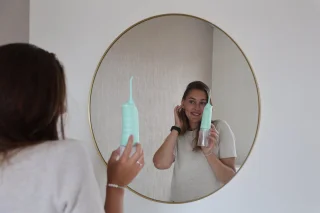 LUMAN Waterflosser Draadloos Groen met 8 Opzetstukken
