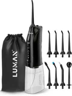 LUMAN Waterflosser Draadloos Monddouche Neusdouche Zwart