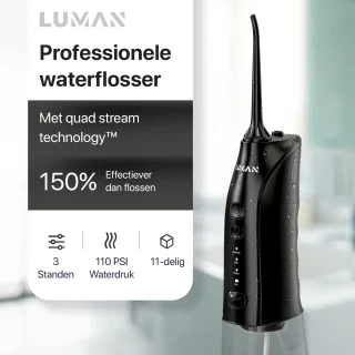 LUMAN Waterflosser Draadloos Monddouche Neusdouche Zwart
