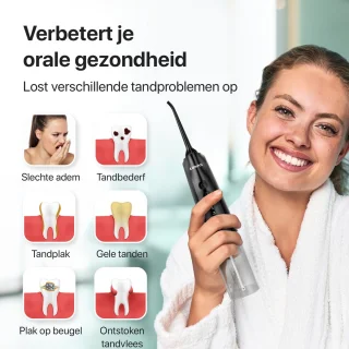 LUMAN Waterflosser Draadloos Monddouche Neusdouche Zwart