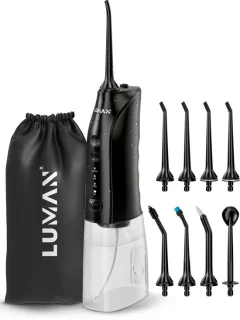 LUMAN Waterflosser Draadloos Monddouche Neusdouche Zwart
