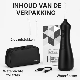 Lumivend waterflosser monddouche 320ml zwart
